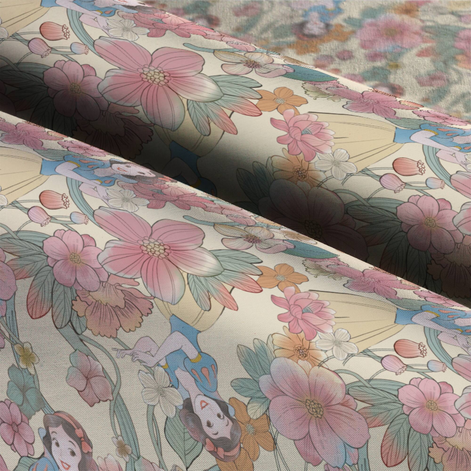 Disney® Sketch Snow White & Flowers Cotton Fabric